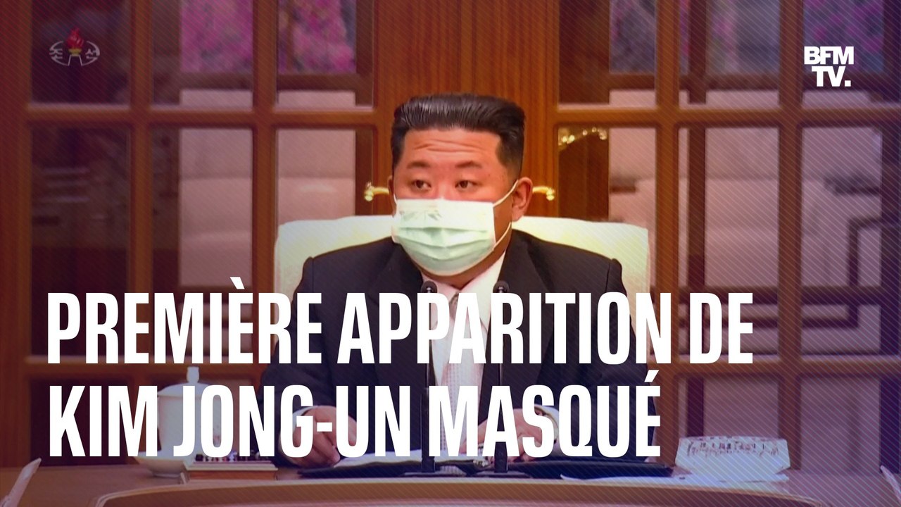 Covid-19 en Corée du Nord: Kim Jong-un apparaît pour la première fois masqué à la télévision d'État