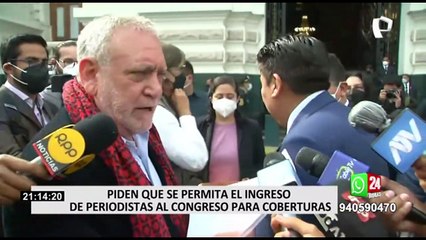 Alva sobre ingreso de periodistas al hemiciclo: “habrá Junta de Portavoces sobre el tema”
