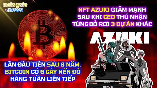 Tin Tức Crypto 24h - LẦN ĐẦU TIÊN sau 8 năm, Bitcoin có 6 nến đỏ tuần liên tiếp -MetaGate News 11-05