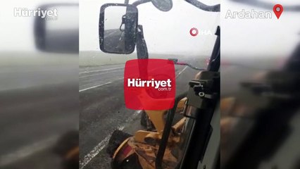Ardahan'da mayıs ortasında kar sürprizi