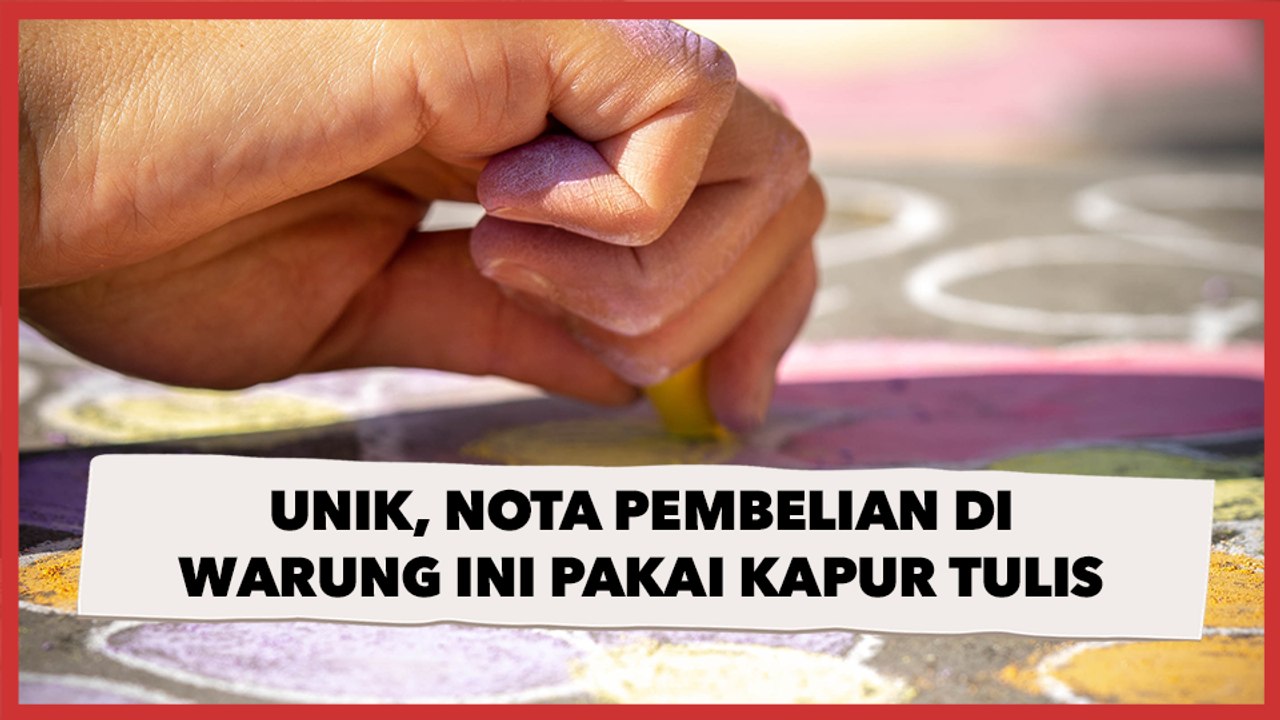 Unik, Nota Pembelian di Warung Ini Pakai Kapur Tulis, Warganet: Bagus Banget Kurangi Sampah