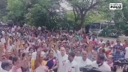 ரேசன் ஊழியர்கள் காத்திருப்பு போராட்டம்; குலுங்கிய எழும்பூர் ராஜரத்தினம் மைதானம்
