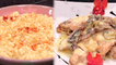 Macaroni au fromage, poulet à la crème et champignons, Salade de ricotta - La familia (oui chef)