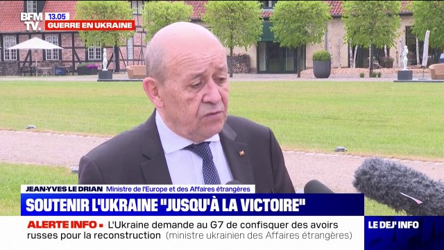 Jean-Yves Le Drian appelle à soutenir l'Ukraine jusqu'à la victoire