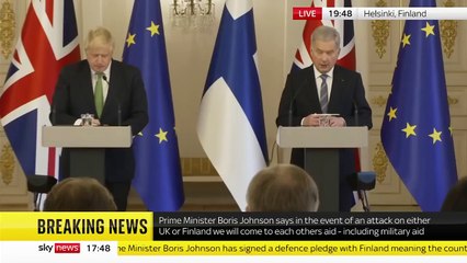 Download Video: Finnish President tells Russia 'You caused this' as he signs security pact with UK