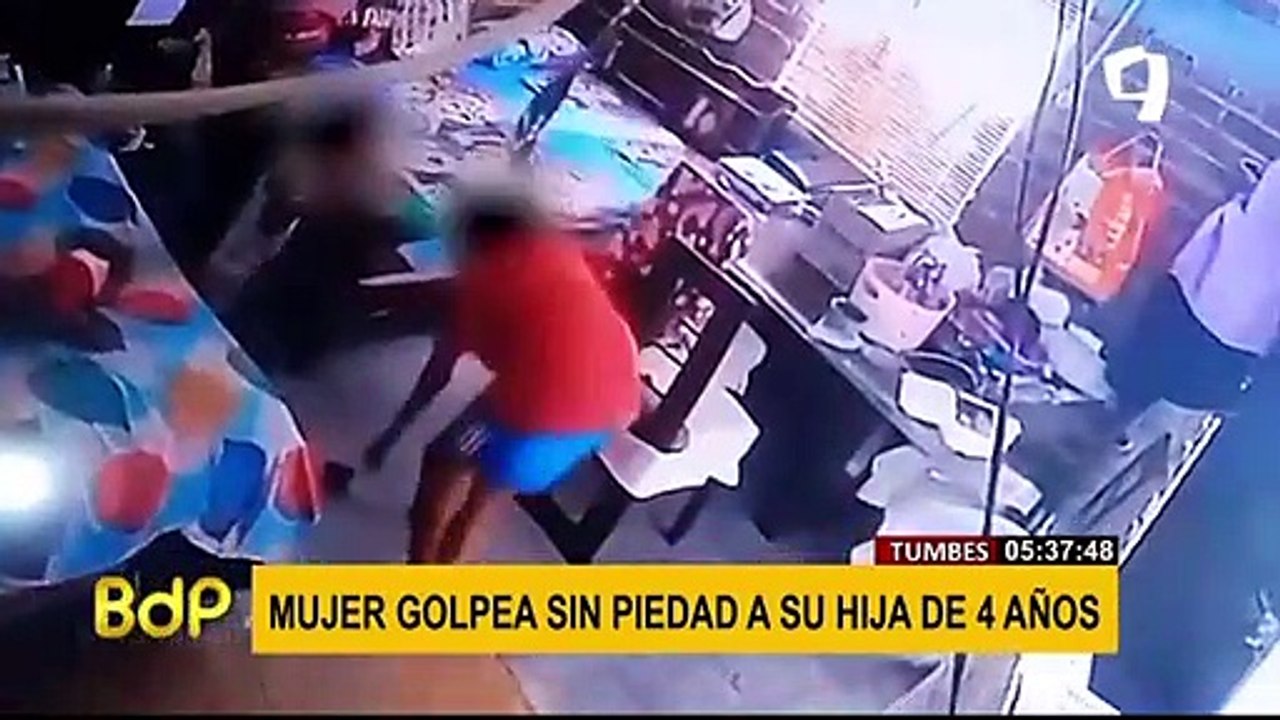Indignantes imágenes: Madre masacra a golpes a su hija de 4 años
