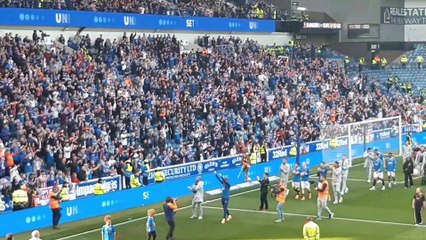 Rangers fans sing 'John Lundstram is the best on earth' as players parade with families on Ibrox pitch