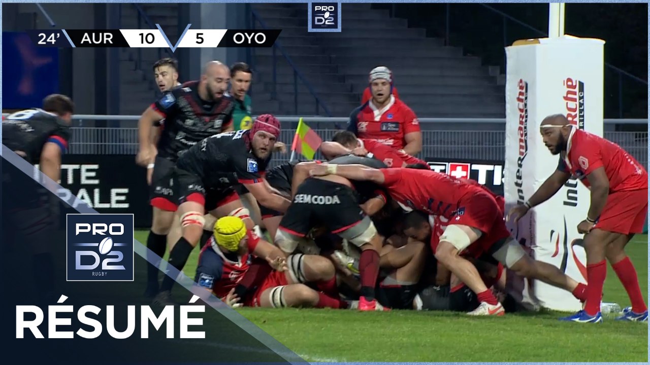 PRO D2 - Résumé Stade Aurillacois-Oyonnax Rugby: 25-21 - J30 - Saison 2021/2022