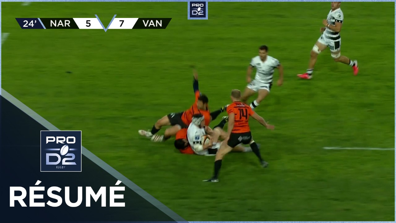PRO D2 - Résumé RC Narbonnais-RC Vannes: 14-36 - J30 - Saison 2021/2022