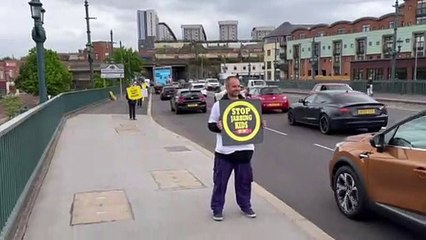 Anti-Vaccine protestors take to the Tyne Bridge