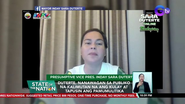 Presumptive VP Sara Duterte, nagpasalamat sa mahigit 31 milyong bumoto sa kanya | SONA