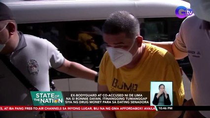Ex-bodyguard at co-accused ni De Lima na si Ronnie Dayan, itinangging tumanggap siya ng drug money para sa dating senadora | SONA