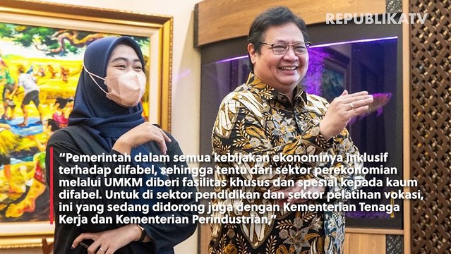 Menko Perekonomian Dukung Penyandang Disabilitas Untuk Produktif dan Kreatif
