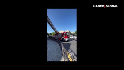 Bu kez itfaiyeciler Azerbaycan bayrağını "kurtardı"