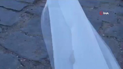 Diyarbakır'ın tarihi mekanlarını gelin duvağı sardı