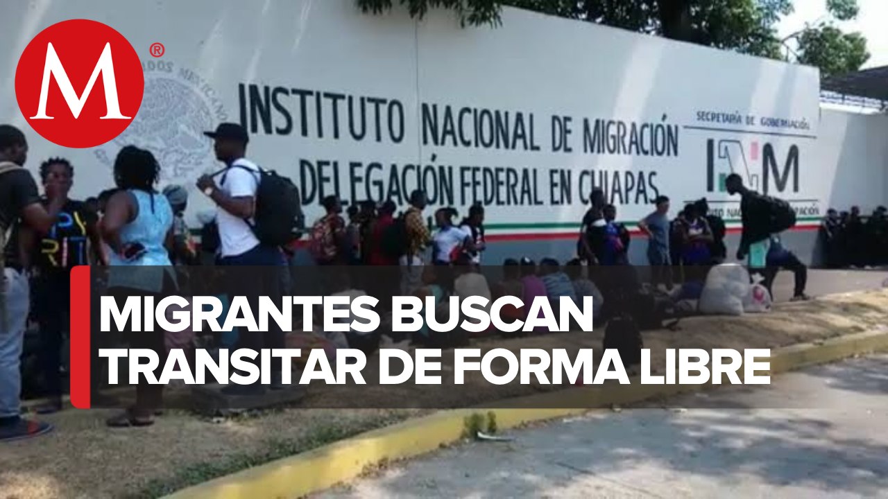 En Chiapas, un grupo de migrantes exigen la entrega de visas humanitarias