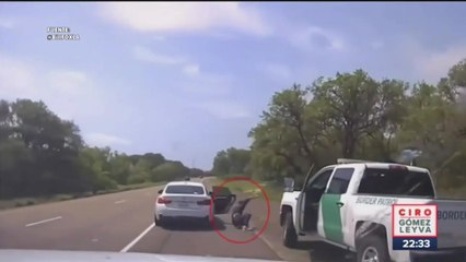 Patrulla Fronteriza persigue a supuesto “coyote” en la frontera con Matamoros
