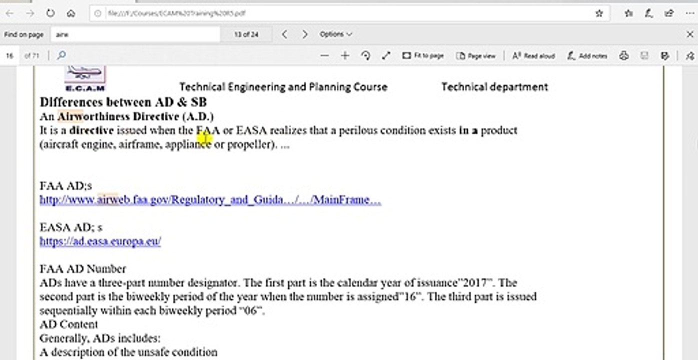 Differences between Airworthiness Directive  & Service Bulletin
