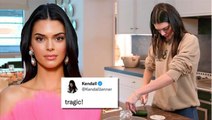 Kendall Jenner'ın salatalıkla imtihanı! Sosyal medyada alay konusu oldu