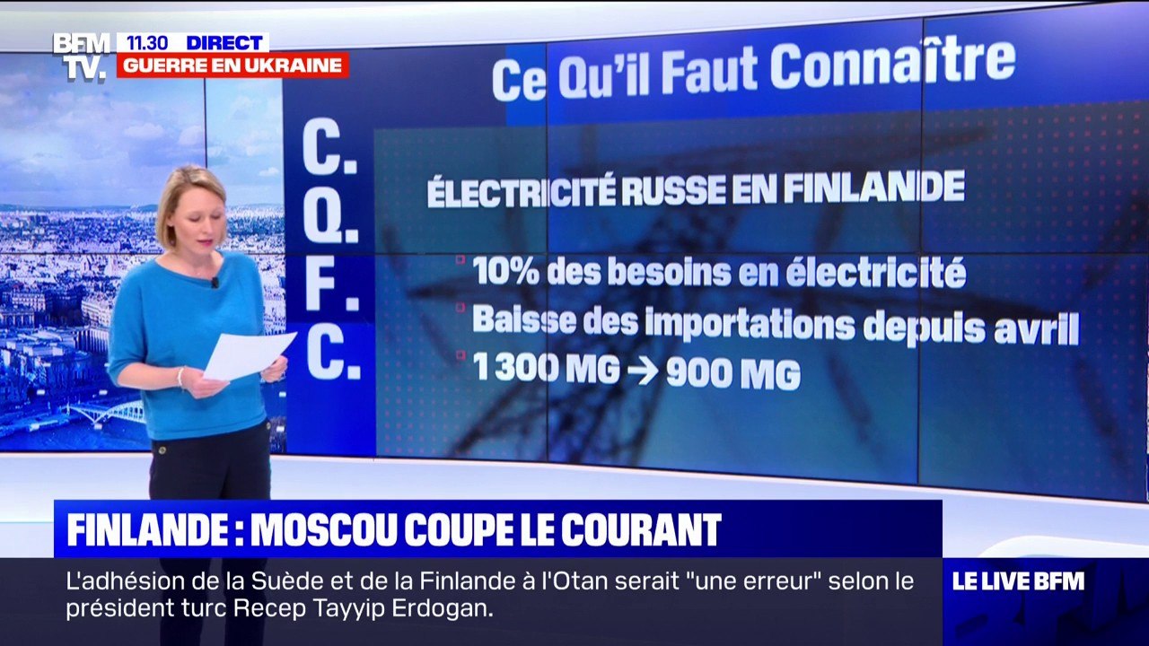 Quelles conséquences pour la Finlande, après la décision de Moscou d'arrêter de fournir le pays en électricité russe?
