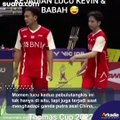 Momen Lucu Mohammad Ahsan/Kevin Sanjaya Sukamuljo di Piala Thomas 2022