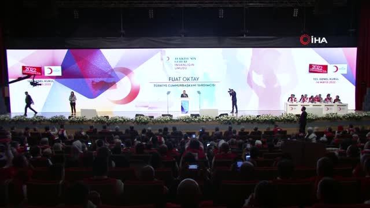 Cumhurbaşkanı Yardımcısı Oktay, Türk Kızılay 103. Genel Kurulu'nda konuştu