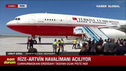 Rize-Artvin Havalimanı’na tarifeli ilk uçak indi