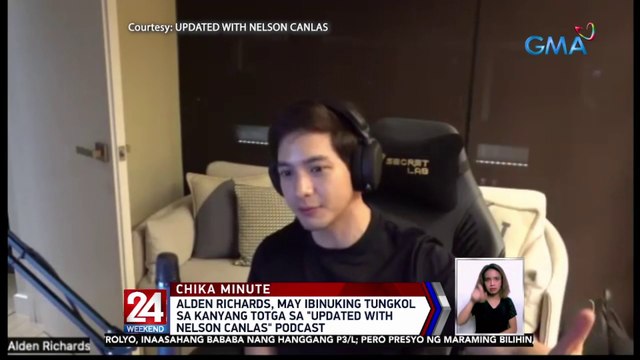 Alden Richards, may ibinuking tungkol sa kanyang TOTGA sa Updated with Nelson Canlas Podcast | 24 Oras Weekend
