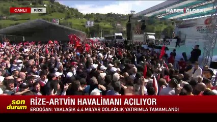 Rize - Artvin Havalimanı açıldı! Erdoğan ve Aliyev'den mesajlar