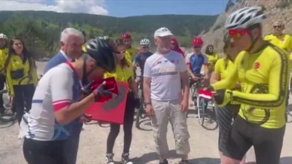 ATATÜRK'ÜN EVİNDEN ALINAN TOPRAK VE TÜRK BAYRAĞI ÇANKIRI'DA--