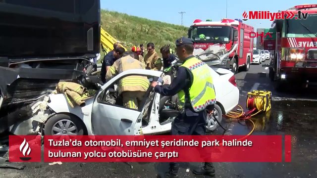 Otomobil yolcu otobüsüne çaprtı! Anne öldü, baba ve çocuk yaralandı