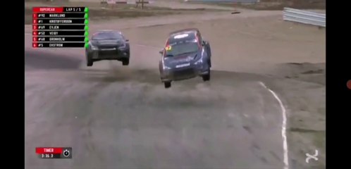 RallyX Nordic 2022 Holjes Final Supercar Start and Epic Finish Marklund vs Kristoffersson Wins