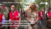 Adriana Karembeu et Marc Levy lancent les "journées nationales" de la Croix-Rouge française à Paris
