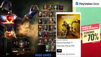 Mortal Kombat 11 Ultimate por 69 reais na PlayStatiostore Brasil