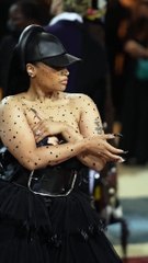 Nicki Minaj looks hot in a body-hugging strapless leather jumpsuit  at Met Gala 2022