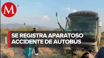 Turistas se accidentan en carretera Ríoverde, San Luis Potosí