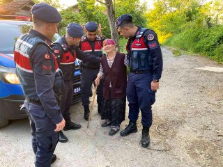 Evden çıktıktan sonra geri dönmeyen yaşlı kadın ormanda bitkin halde bulundu