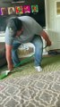 Husband Hilariously Attempts the Broom Challenge