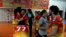Images maritima: la joie et l'émotion après la victoire de Martigues Handball face à Montpellier