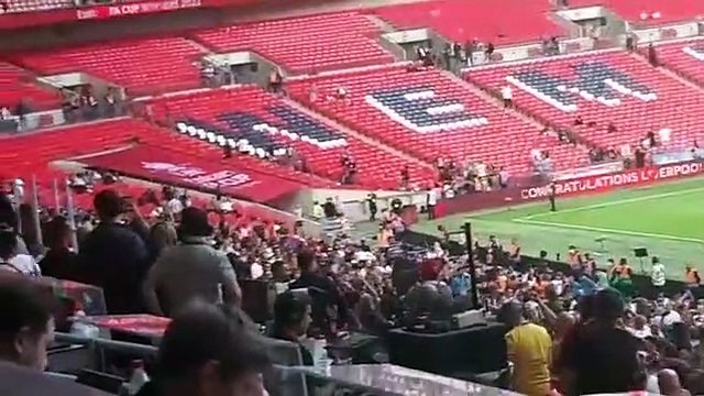 Watch as Liverpool celebrate winning the FA Cup at Wembley