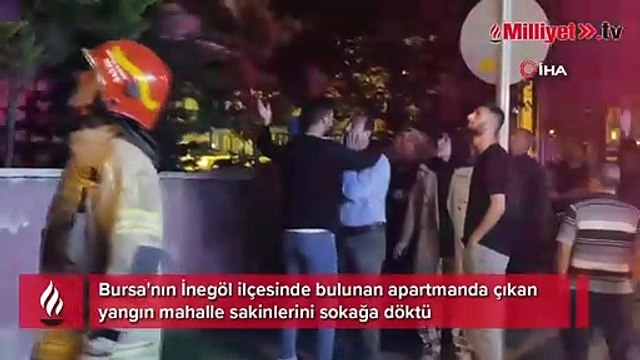 Evinin yandığını görünce gözyaşlarına boğuldu