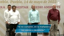 AMLO amaga con exhibir a cadenas que incumplan Paquete contra la Inflación