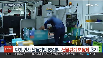 단가 인상 납품기업 42%뿐…납품단가 연동제 추진