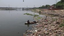 Ganj Nehrinin ana kollarından Yamuna, can çekişiyor