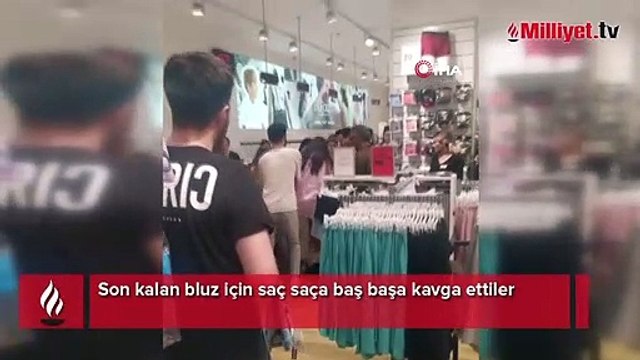 Kadınların 'alışveriş ' kavgası kamerada
