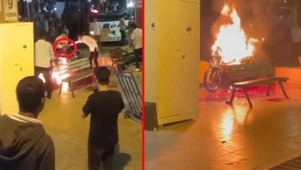 Asker uğurlamasında motor alev aldı! Adanalı gençler yangını şalgam dökerek söndürdü