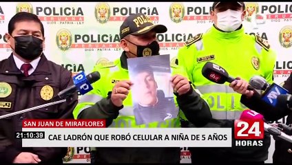 SJM: Capturan a delincuente que robó celular a niña de 5 años