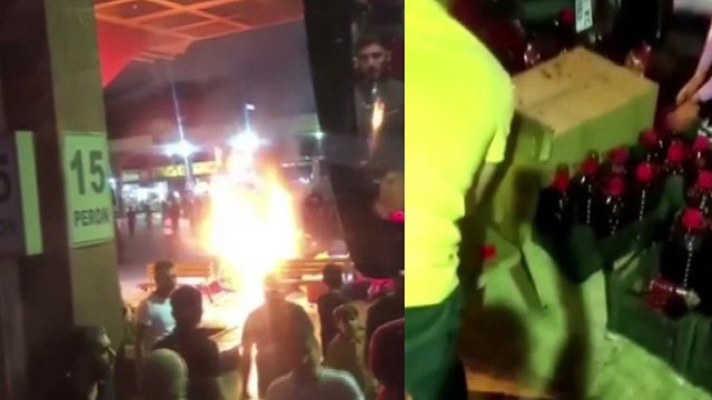 Yanan motosikleti 150 litre şalgam suyu dökerek söndürdüler