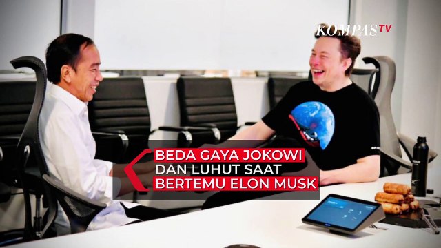 Berbeda Gaya Pakaian Antara Joko Widodo dan Luhut Binsar Pandjaitan Saat Bertemu Elon Musk