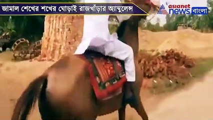 Horse lover Jamal Sheikh use his horse as ambulance